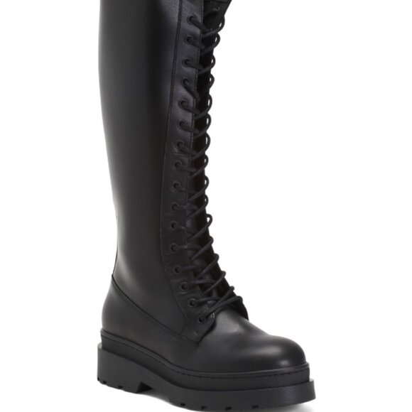 NEW SCOTCH & SODA Made In Portugal Leather Laced Up High Shaft Boots  259 7M4 - Picture 2 of 6